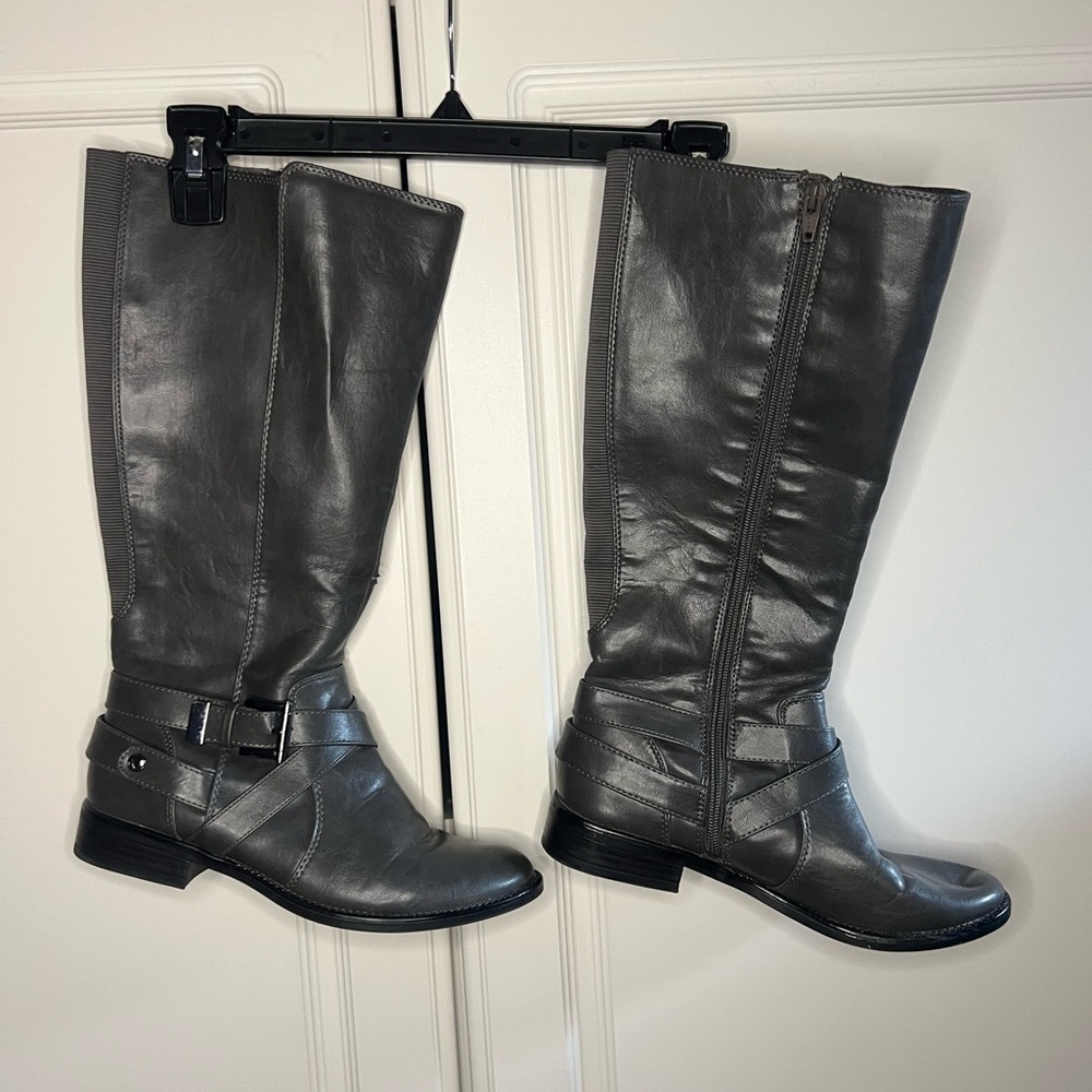 LifeStride Faux Leather Wide Shaft Riding Tall Boot